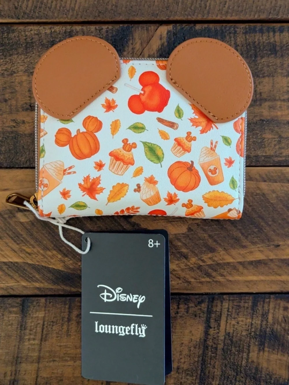 Disney Fall Pumpkin Mickey Loungefly Wallet NWT